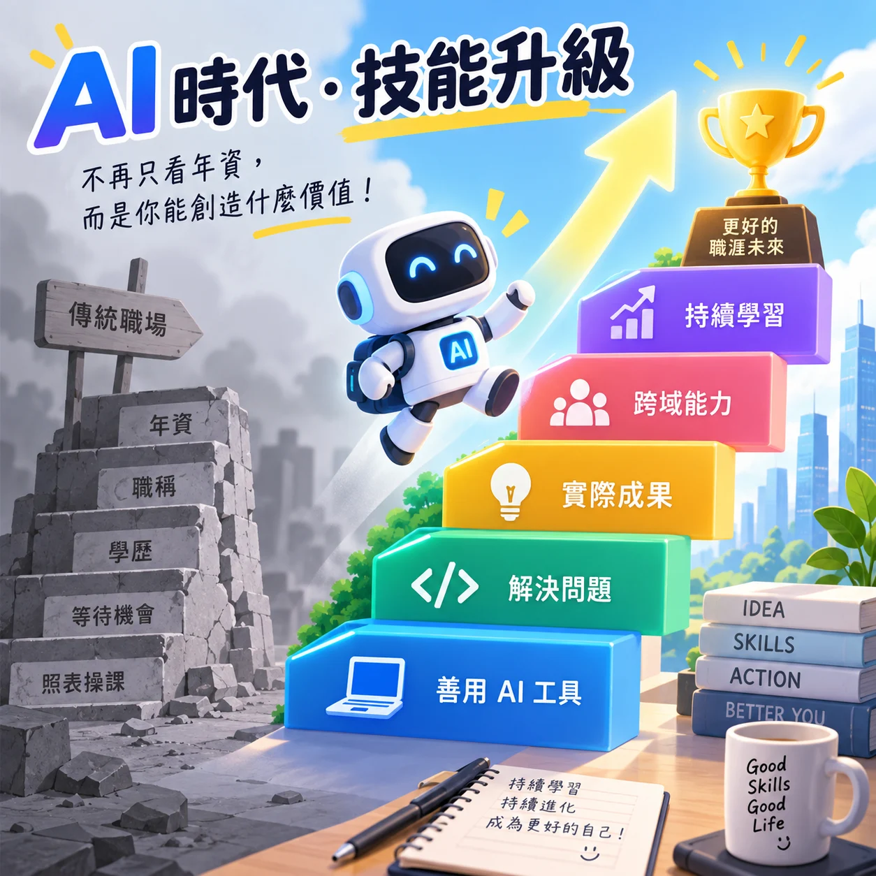 AI 時代升遷規則變了：待得久不一定升得快，真正值錢的是你的「實戰能力」