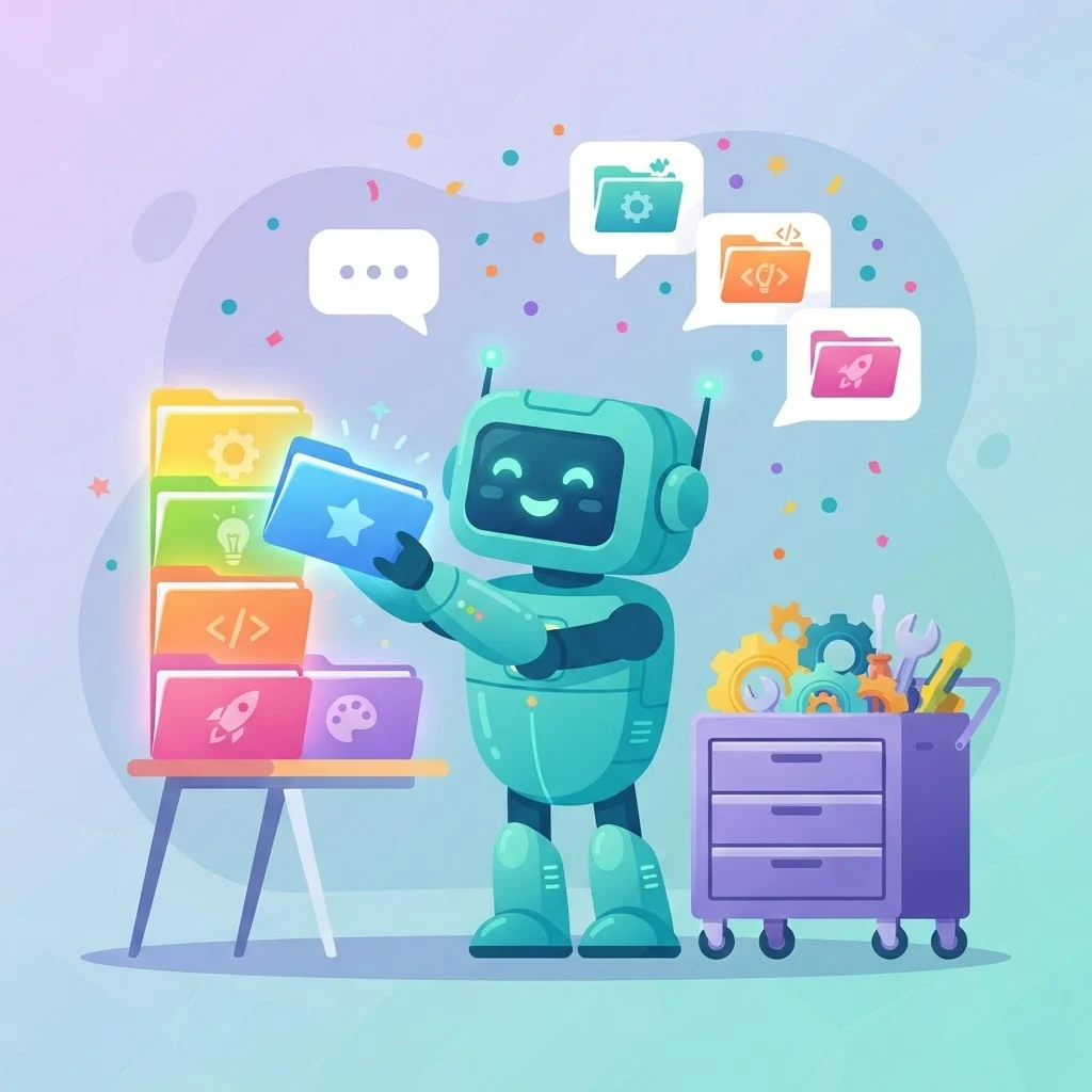 Laravel AI SDK 1.1 讓 Agent 按需載入 Skills 的插畫
